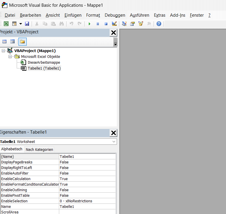 VBA unter Excel verwenden